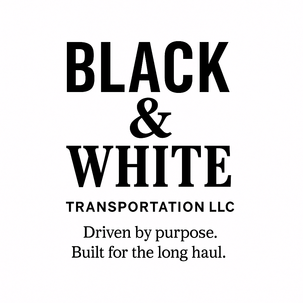 Black and White Transportation LLC Logo